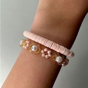 Pink Flower Bracelet